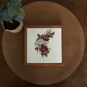 Rose Floral Tile Trivet